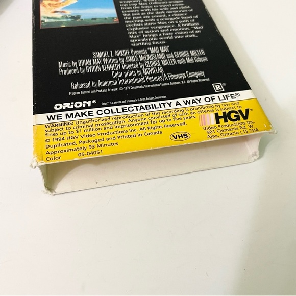 Mad Max VHS Mel Gibson Movie - Picture 13 of 14